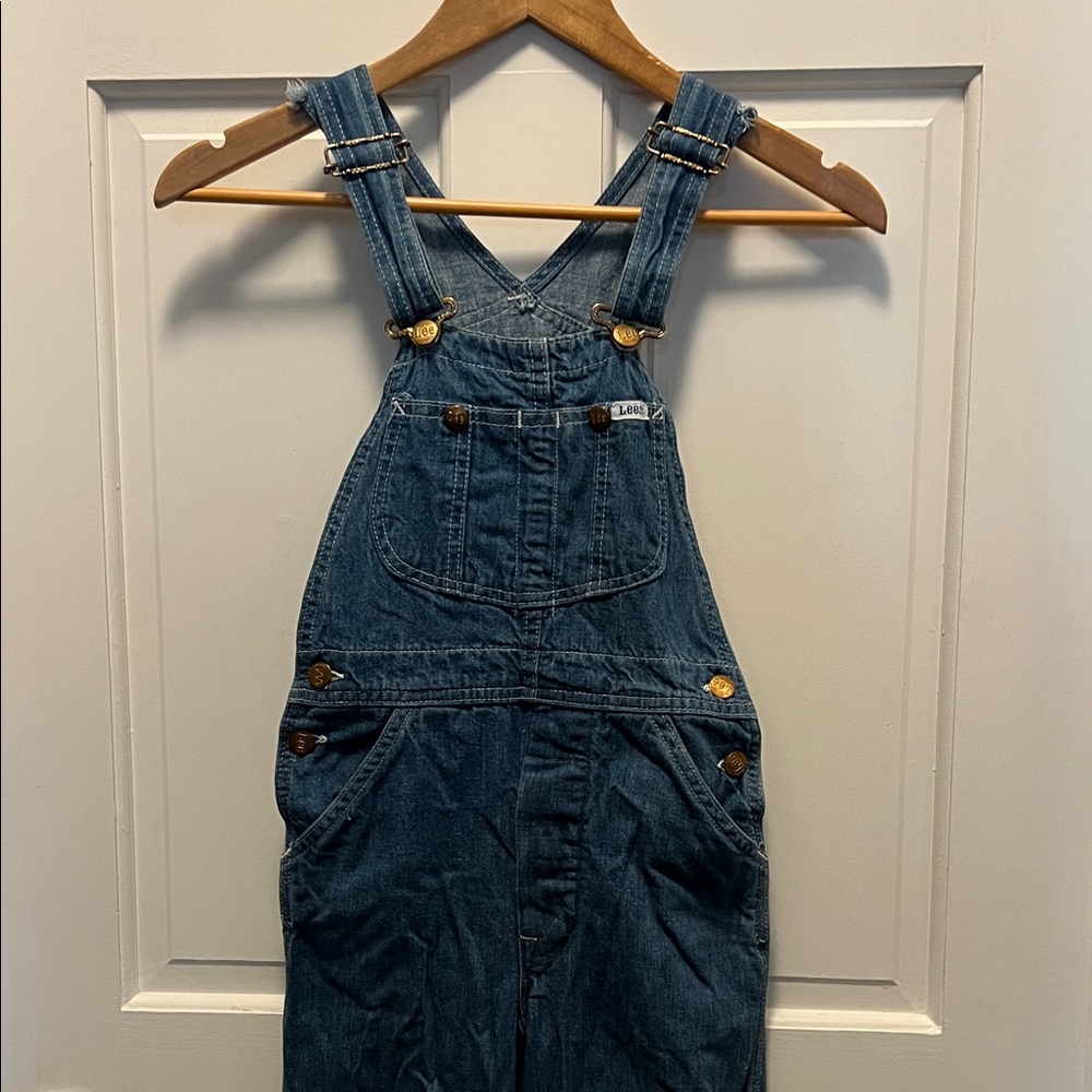 Vintage c 1970’s Lee Classic Blue Denim Overalls Kids 8